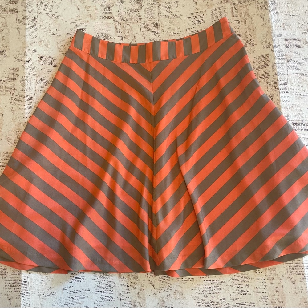 Out Back Red stripped orange skirt new never use